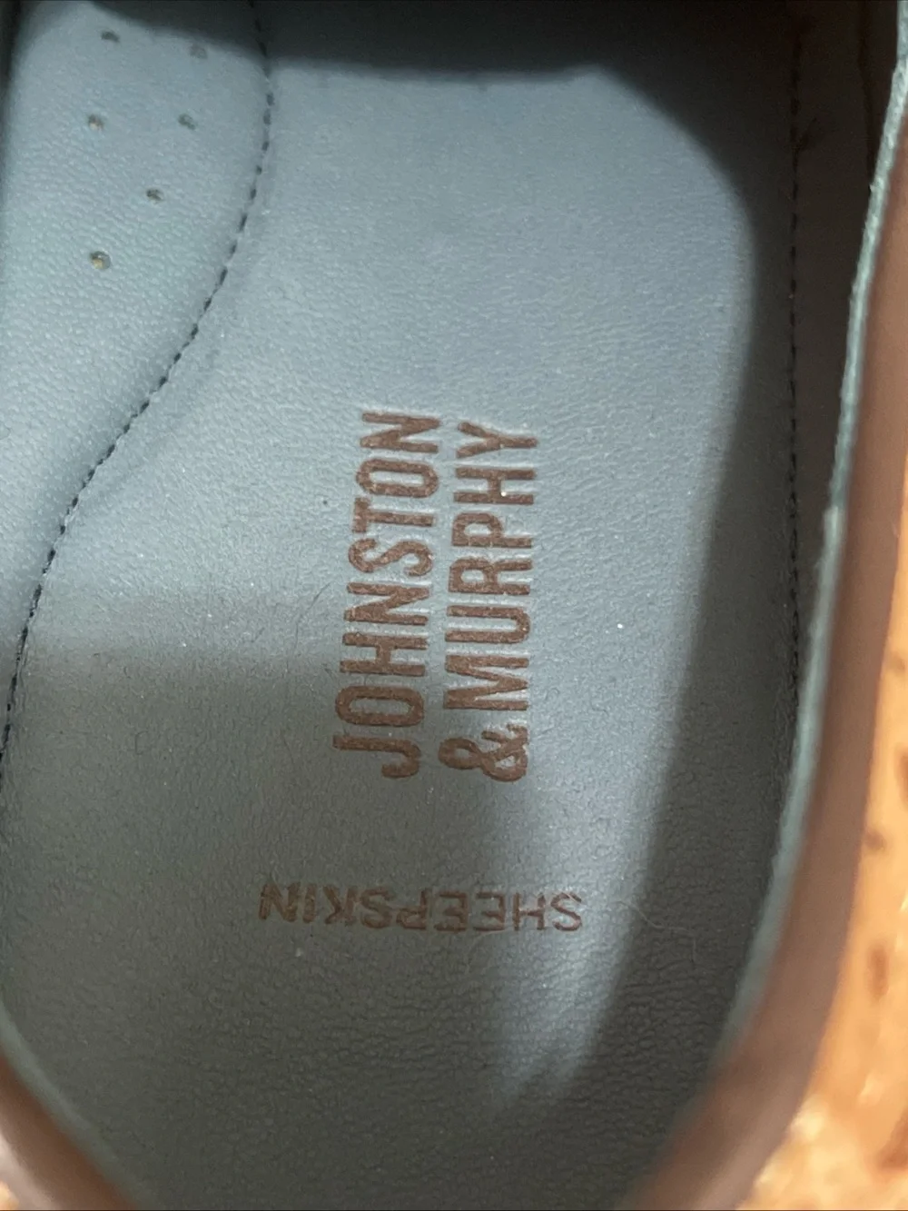 Johnston Murphy Mens Watkins Wingtip Oxfords Nubuck Camel 12 M